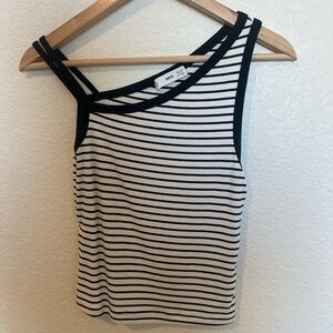 Mango Monochrome Striped Tank Top